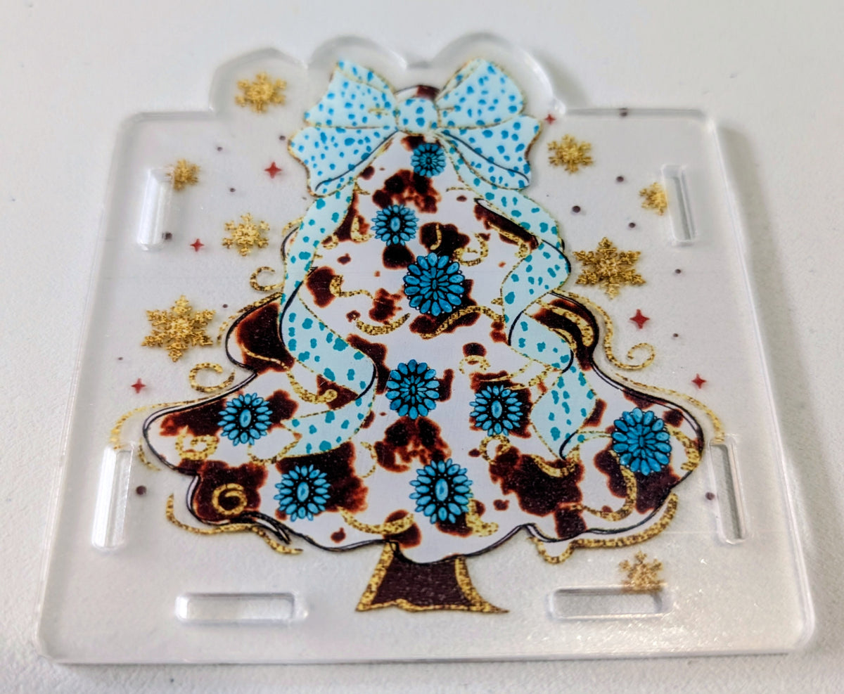 Blue Country Christmas Tree Pen Box