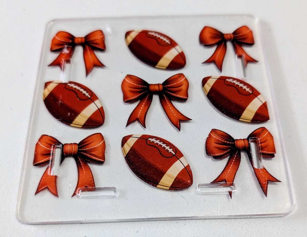 football with bows grid Pen Box