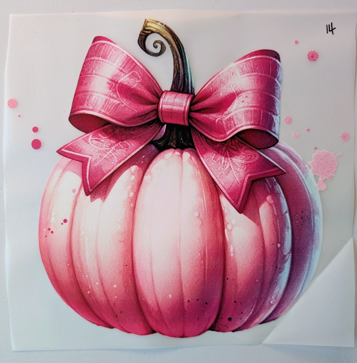 Shirt Design - Pink Pumpkin & Bow