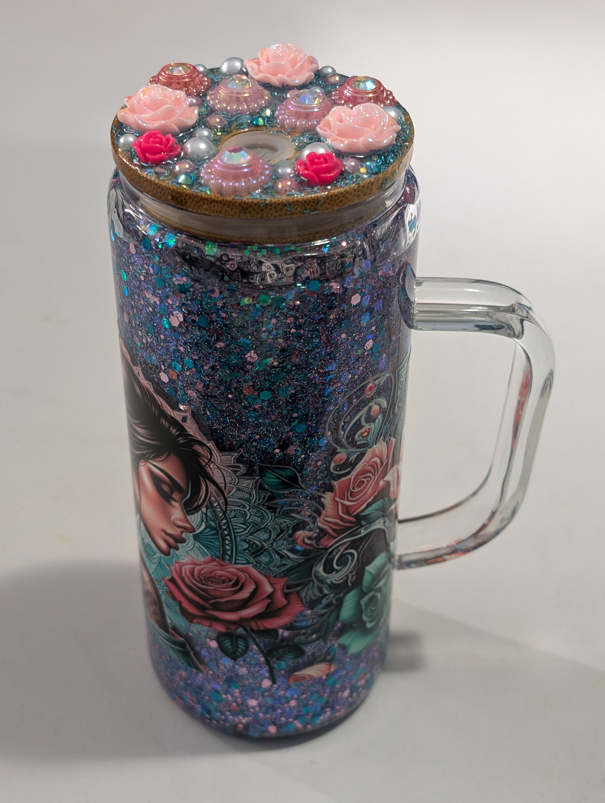 Tattoo Girl Snow Globe Mug