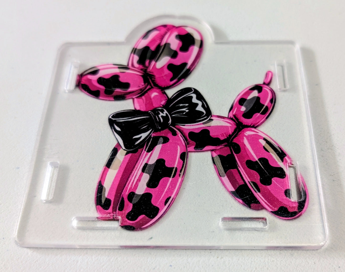 Pink & Black Balloon Dog Pen Box