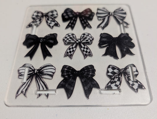 Black & White Bow Board Pen Box