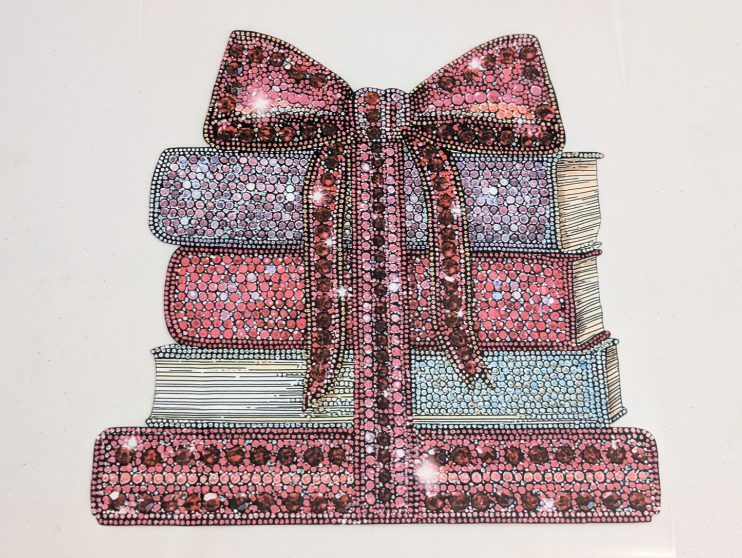 Books_with_bow_with_pink_and_purple_rhinestones