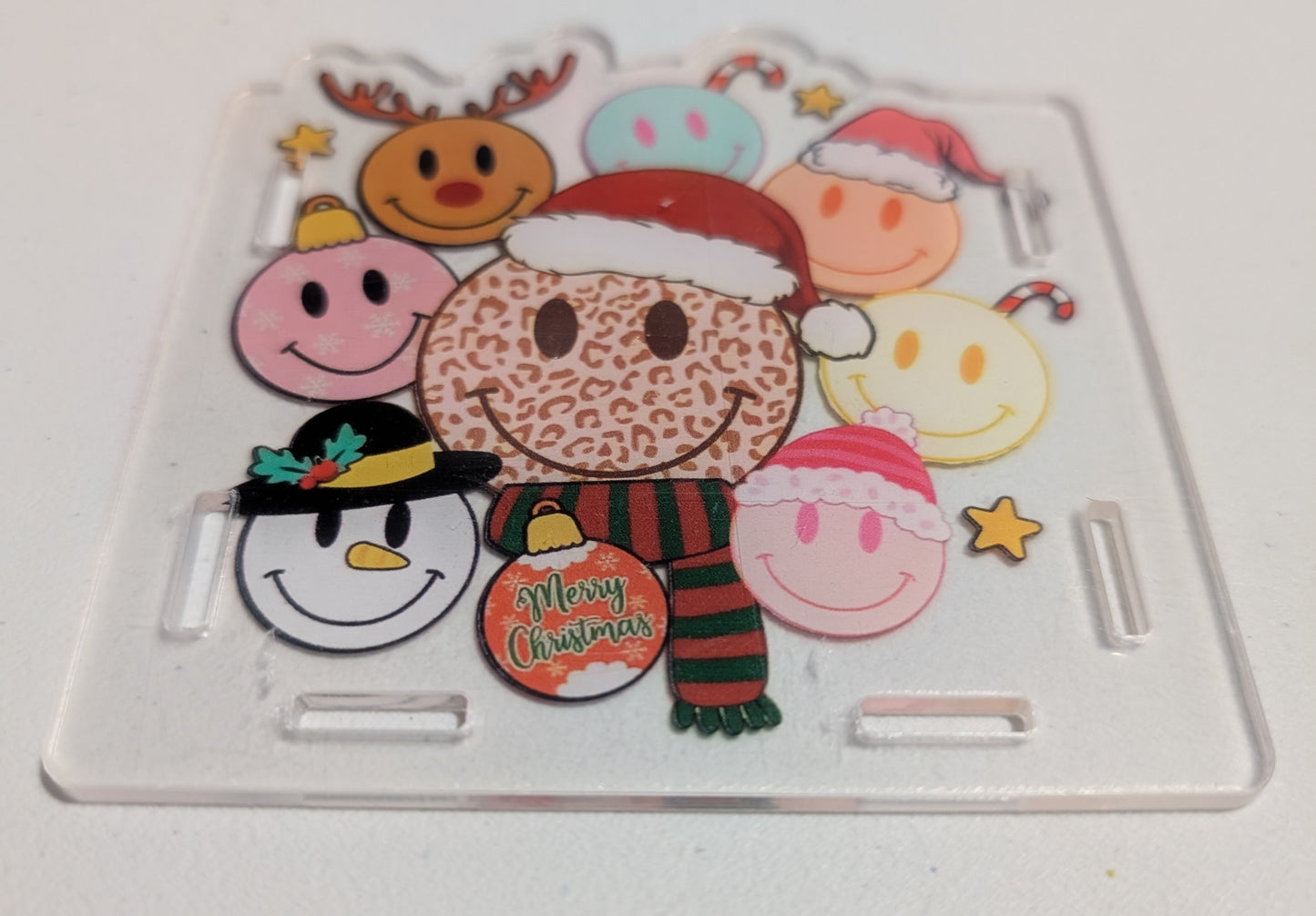 Christmas Smilie Face Collage Pen Box