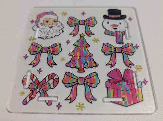 Colorful Christmas Grid Pen Box