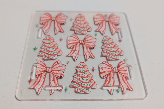 Little Debbie Snack Trees w/Bow Grid Pen Box