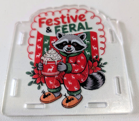 Festive and Feral Racoon Pen Box
