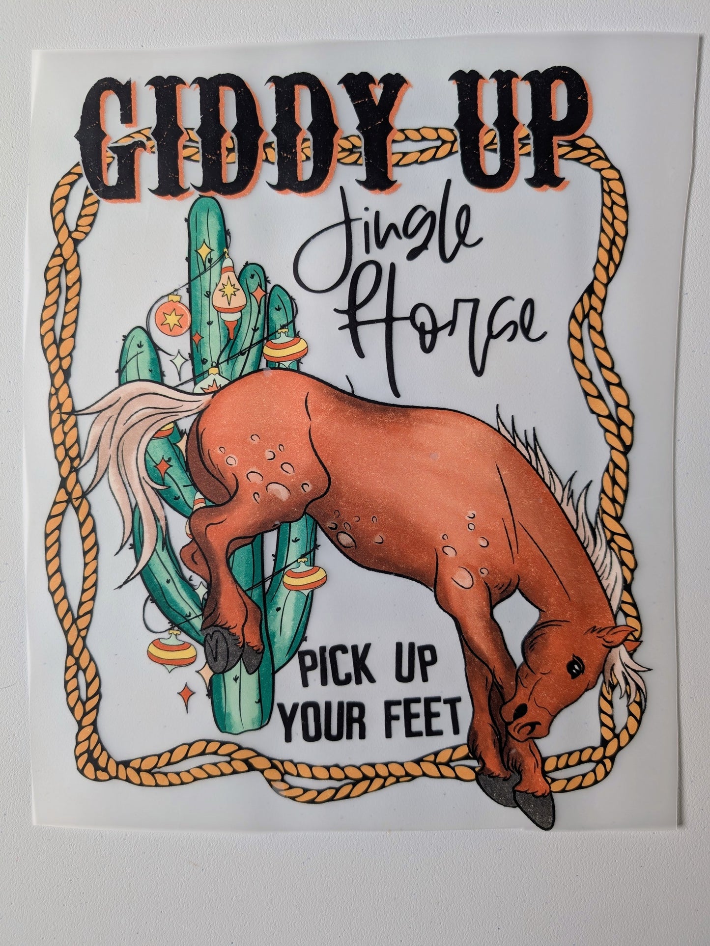 Shirt Design - Giddy Up Jingle Horse