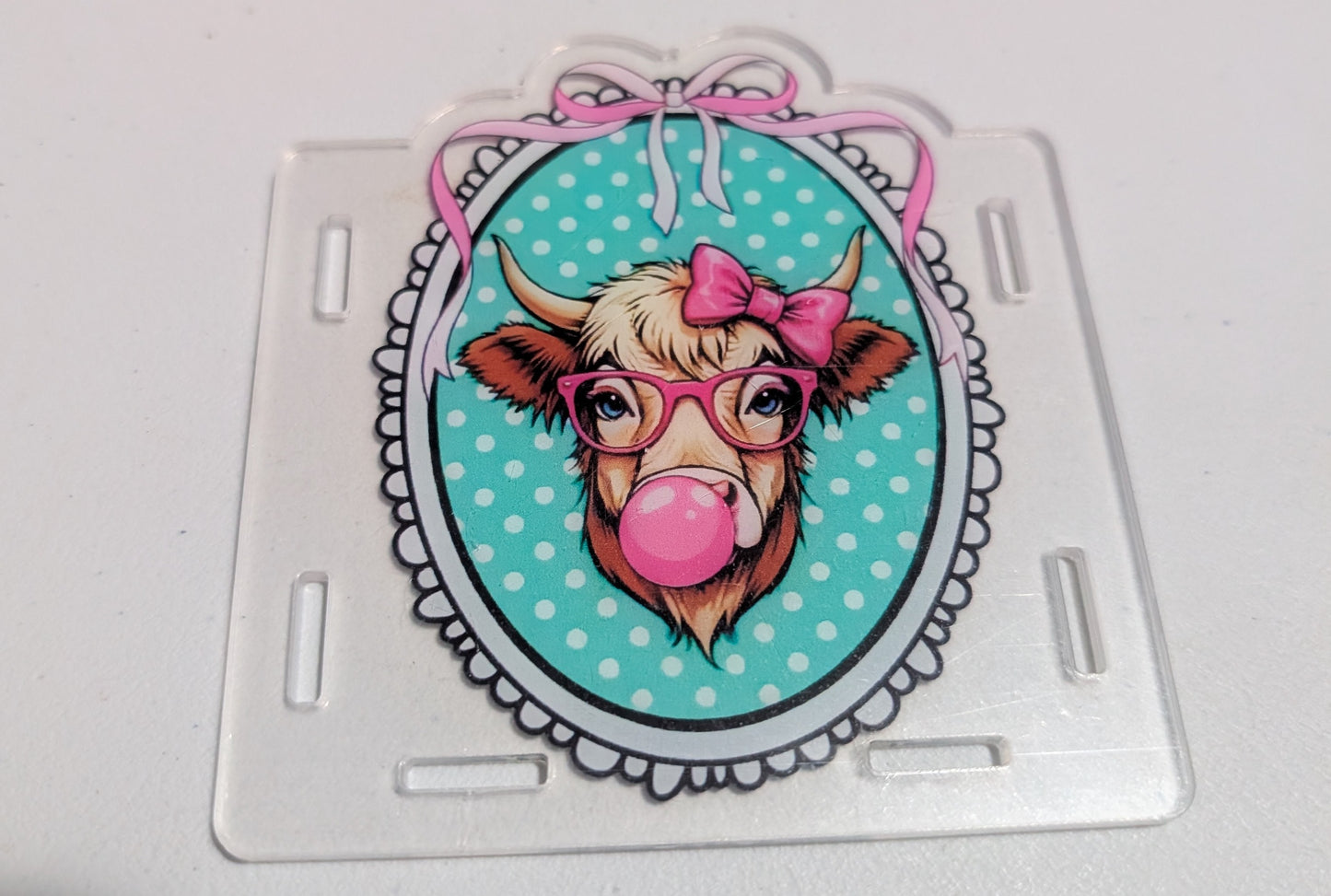 Cow Blowing Bubble Broach Pen Box