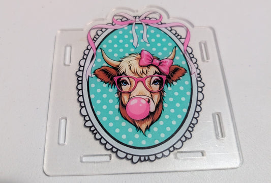 Cow Blowing Bubble Broach Pen Box