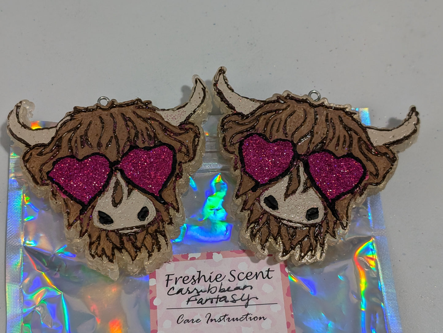 Highland w/Heart Glasses Vent Clips