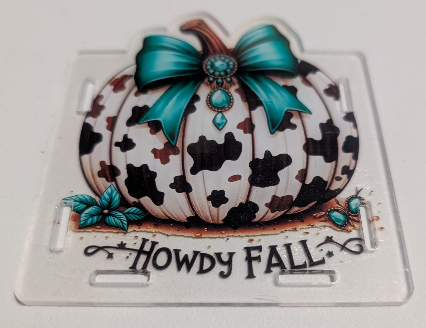 Howdy Fall Cow Print Pumpkin Pen Box