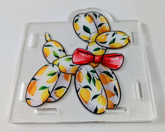 Lemon Motif Balloon Dog Pen Box