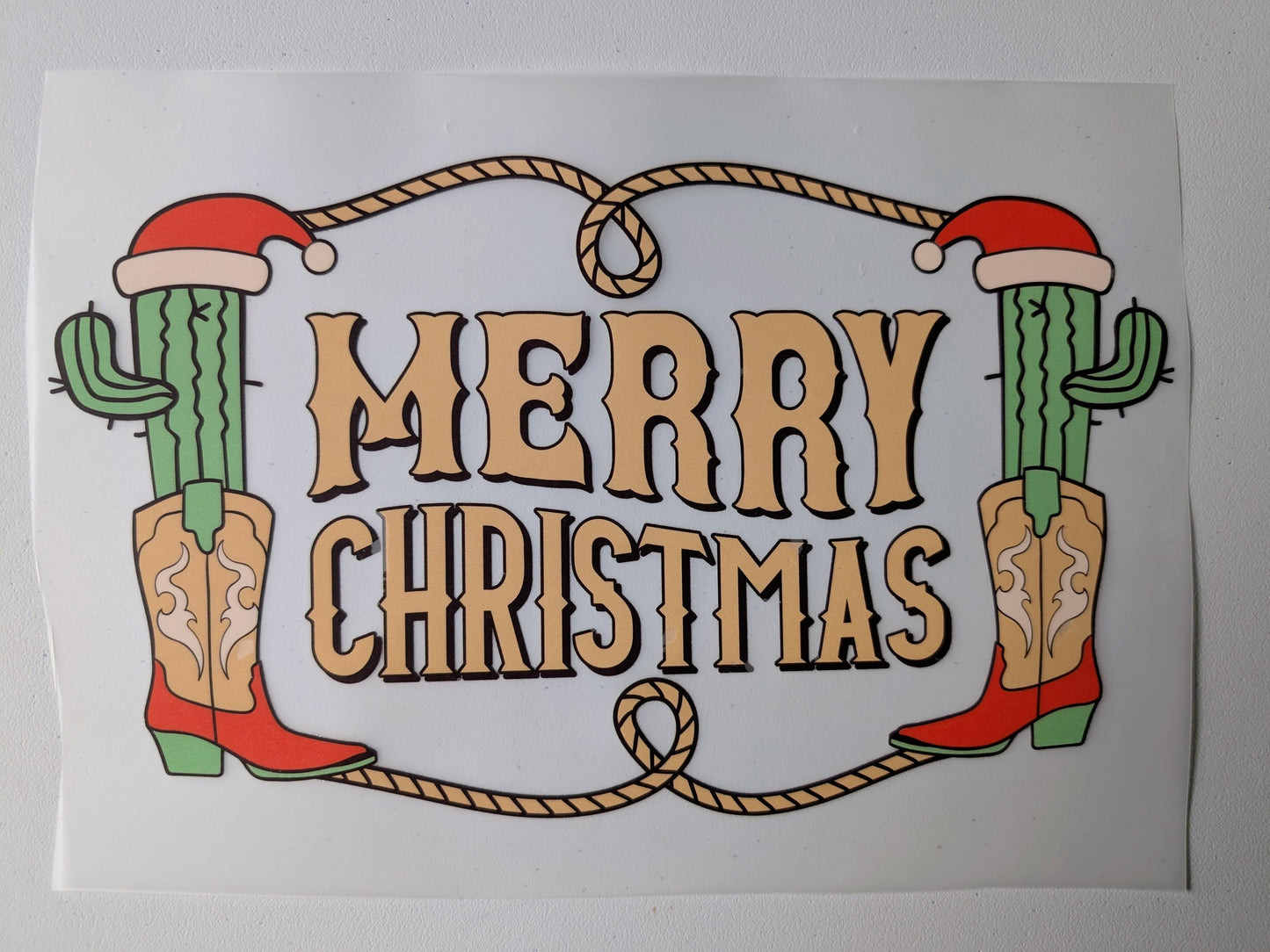 Shirt Design - Merry Christmas Boots & Cactus