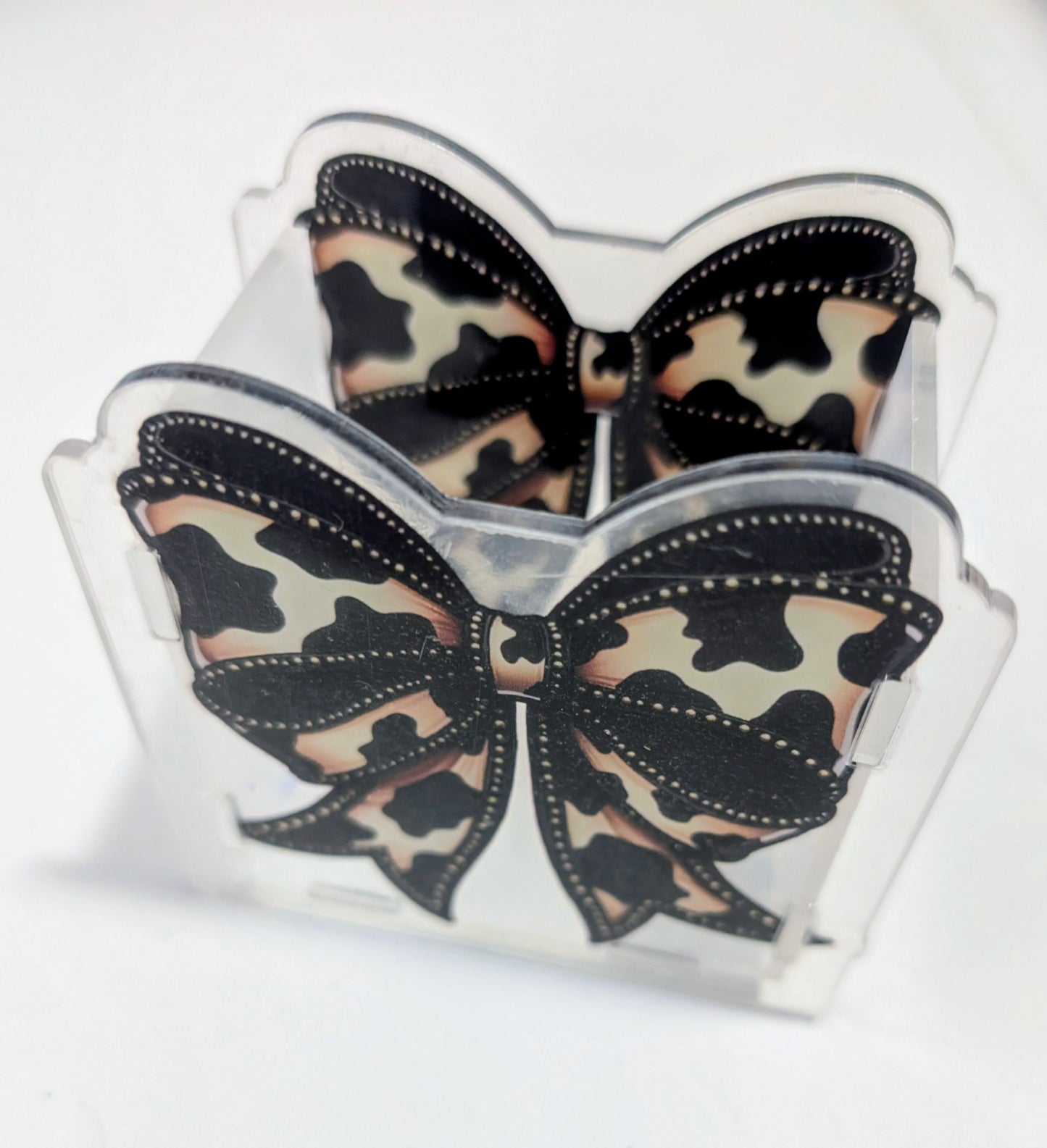 Black & White Bow Board Pen Box