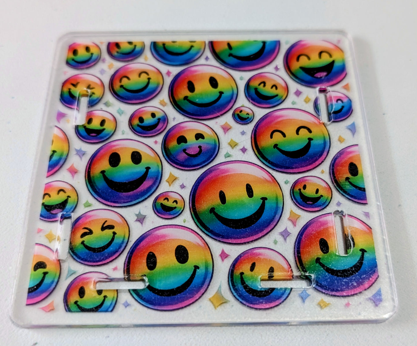 Rainbow Smilie Faces Pen Box