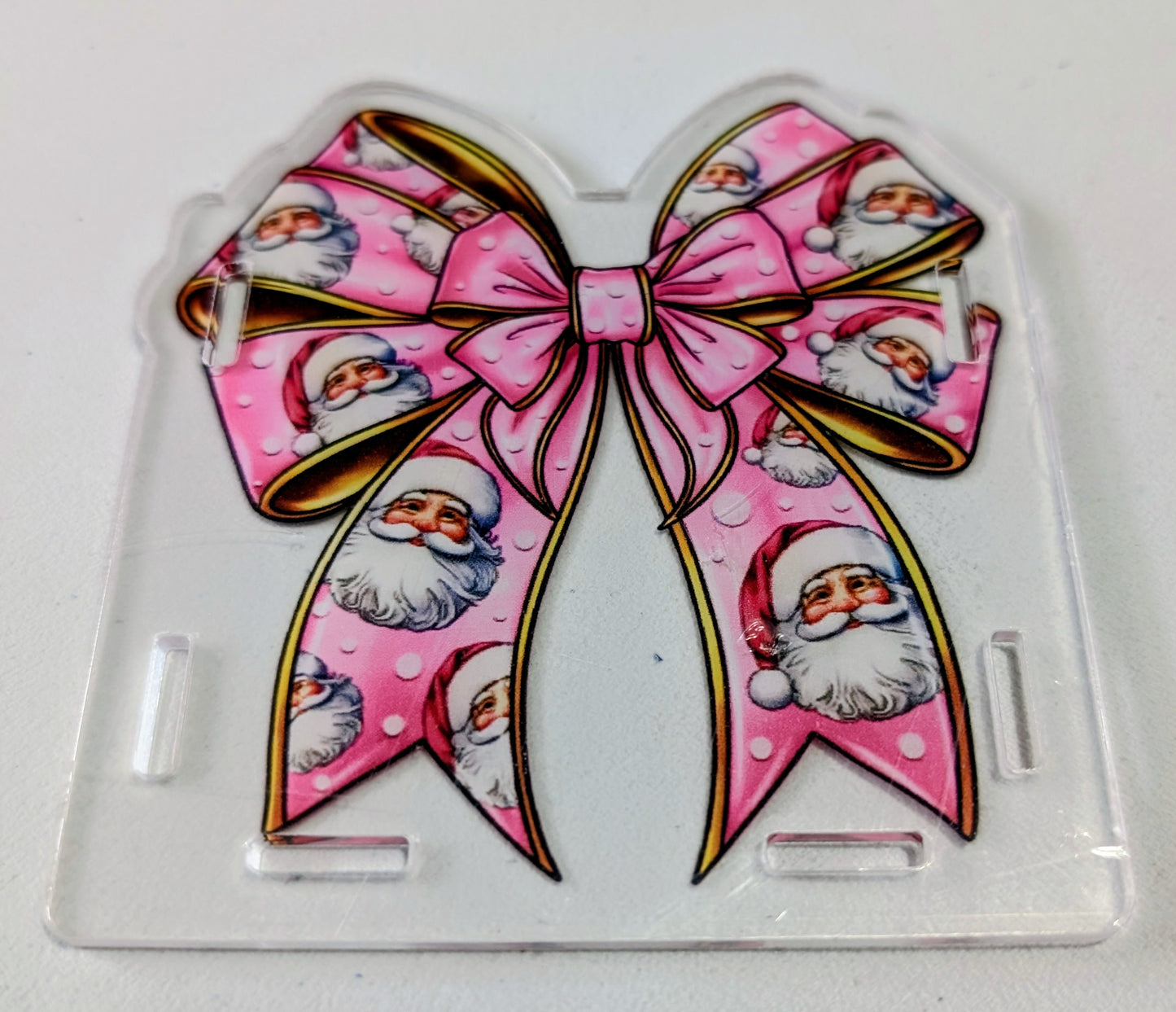 Pink Santa Bow Pen Box