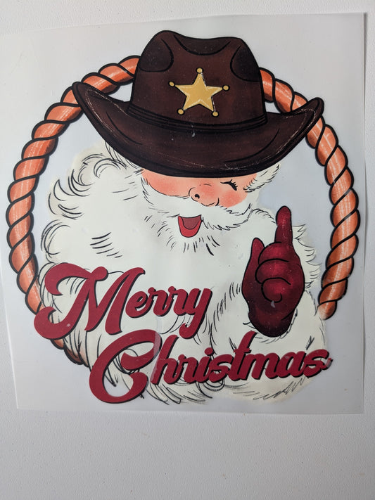 Shirt Design - Sheriff Santa Merry Christmas